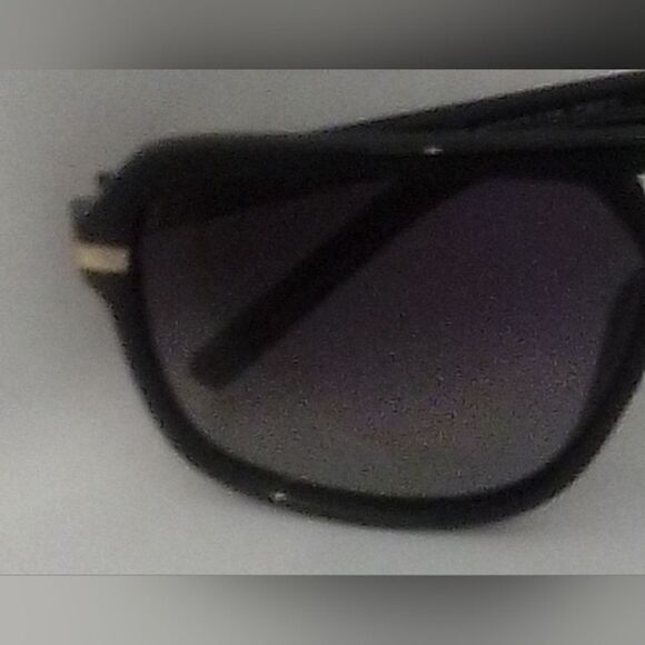 Like-New The Bruce 2.0 Black Sunglasses with Gold Accents - Picture 7 of 8